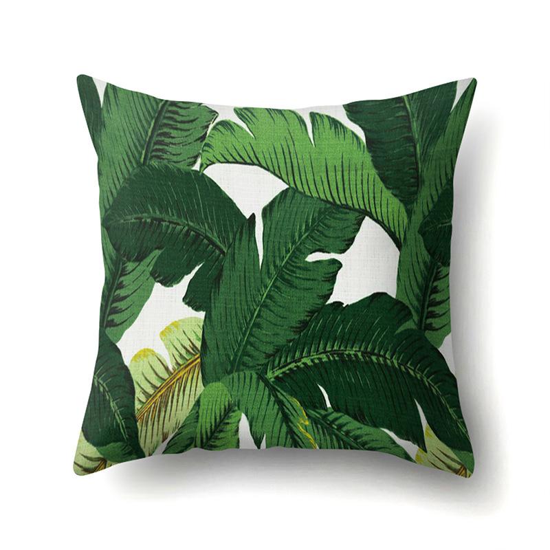 Polyester Pillowcase Nordic Plant Ins Style Flower Print Peach Leather Velvet Pillowcase