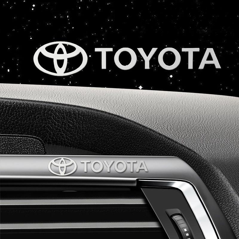 3D Metal Car Interior Decorative Badge Emblem Sticker for Toyota Camry Corolla Prado Hilux Yaris Supra Fortuner Auto Accessories
