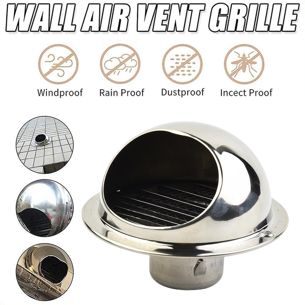 Round Vent Outlet Air Vent Grille Tumble Dryer Vent Pipes / Hoses Exhaust Fans Practical 50mm Bull Nose Wall Vent High Quality