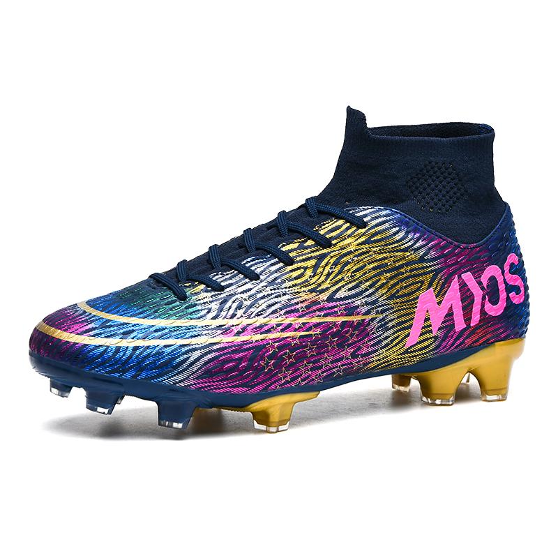 35-45 Shock-absorbing Non-slip Breathable High-top Spiked Football Shoes Sports Children's Shoes Adult Shoes