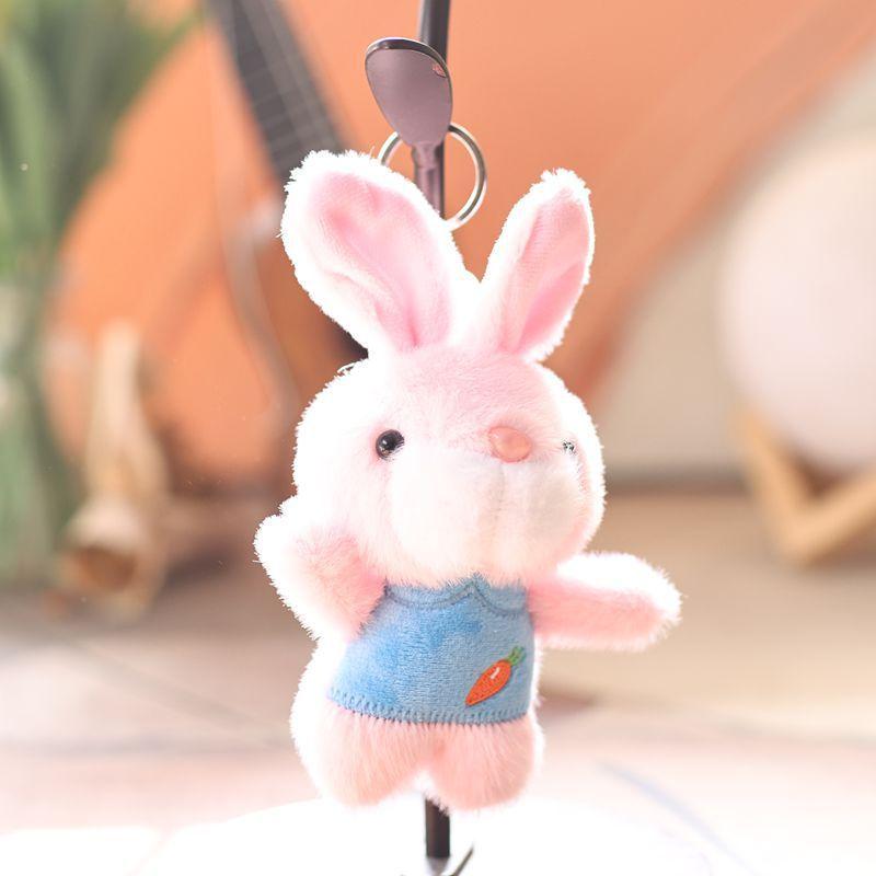 Cute Rabbit Plush Toy With Pp Cotton Filling For Bag Decor And Gifts