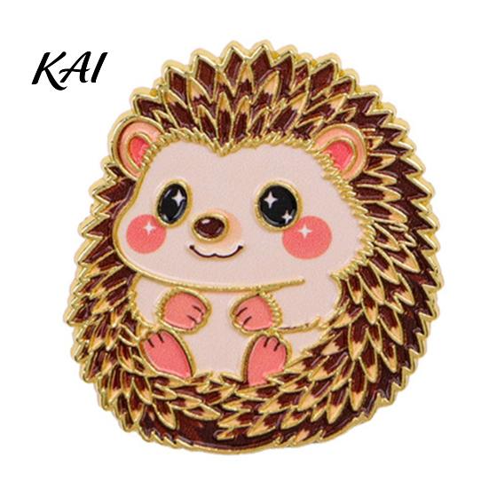 Enamel Penguin Pin Animal Brooch Pin, Bear Fox Dog Hedgehog Badge, Decorative Men Women Alloy for Coats Sweaters Scarves Badge