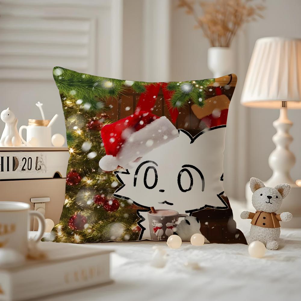 Boykisser Silly Cat Cushion Cover Pattern Printed Pillowcase For Living Room Sofa Cushion Cover & Bedroom Decor