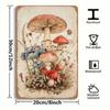 Vintage Metal Sign Red Mushroom 20x30cm Retro Wall Decor for Bar Garage Home