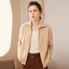 Women's Cashmere Knit Long Sleeve Cardigan - Fashionable, Versatile Lapel Thick Sweater for Autumn & Winter