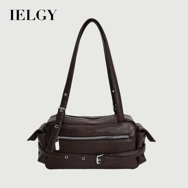 IELGY Ladies Underarm Bag Retro Casual Portable Boston Bag Large Capacity Simple