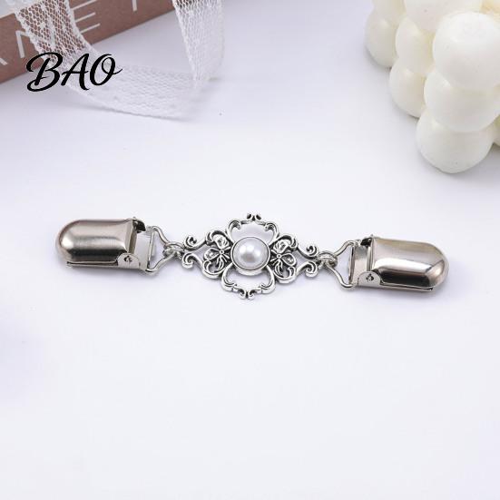 Sweater Cincher Clip Vintage Faux Pearl Clip, Hold Cardigan Together, Cardigans Clips for Dress Shawl Cloak, Decorative Clothing Accessories