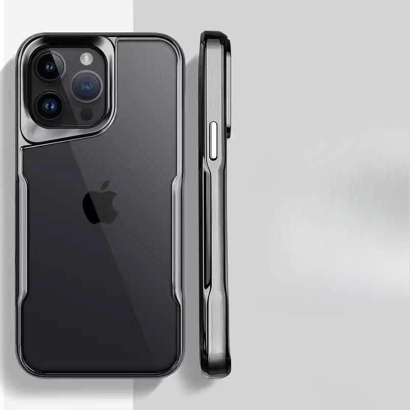 Applicable To Apple 16 ProMax Titanium Gray Mobile Case Transparent IPhone 14 Armor Small Waist 13 Drop Protection Case