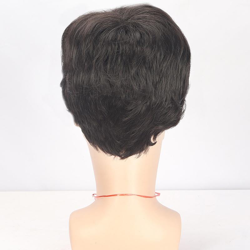 Men's Natural Color Short Straight Hair