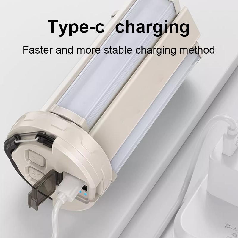 Lampă de camping multifuncțională în aer liber, reîncărcabilă, pliabilă, portabilă, pentru cort, cu putere mobilă, lanterne în aer liber cu fotografiere lungă