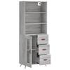 Highboard Gray Sonoma 69.5 x 34 x 180 cm Particleboard