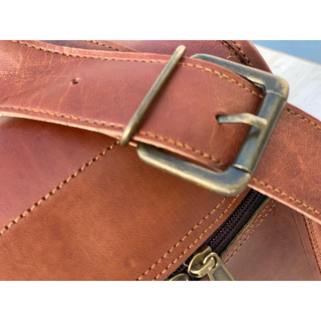 Sacoche Vintage en cuir de vache véritable pour femmes, sacoche à bandoulière pour ordinateur portable