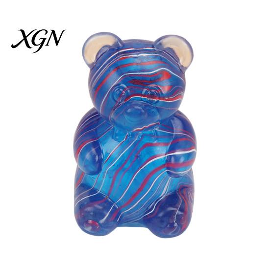 Kawaii Desk Toys for Office Cute Bear Squeeze Toy, Portable Soft TPR Decompression Pinch Toy Tactile Stimulation Maltose Texture Sensory Fidget
