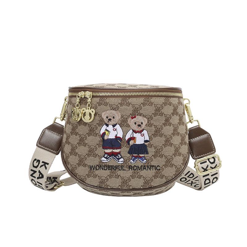 New Hello Kitty Bear Crossbody Bag - Women's Cute & Versatile Casual Shoulder Bag
