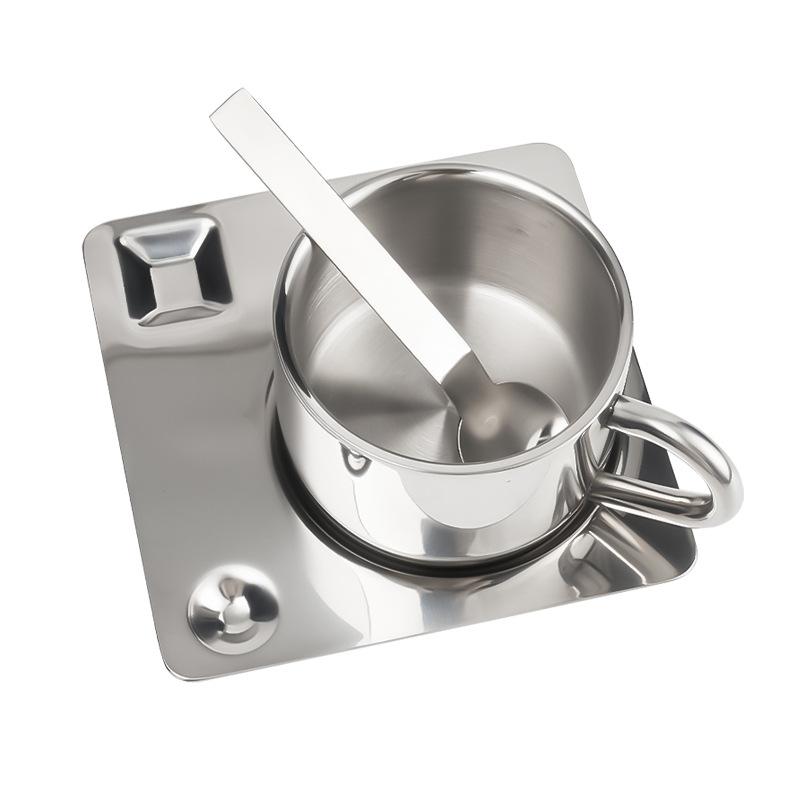 Thickened Coffee Cup Complete Set Stainless Steel Coffee Shop Home Pour-over Coffee Utensils with Spoon Pour-over