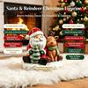 Unique Christmas Present for Friends Santa And Deer Figurine, Gnome Resin Statue, Holiday Claus Reindeer Figurines Table Centerpiece Home Living Room