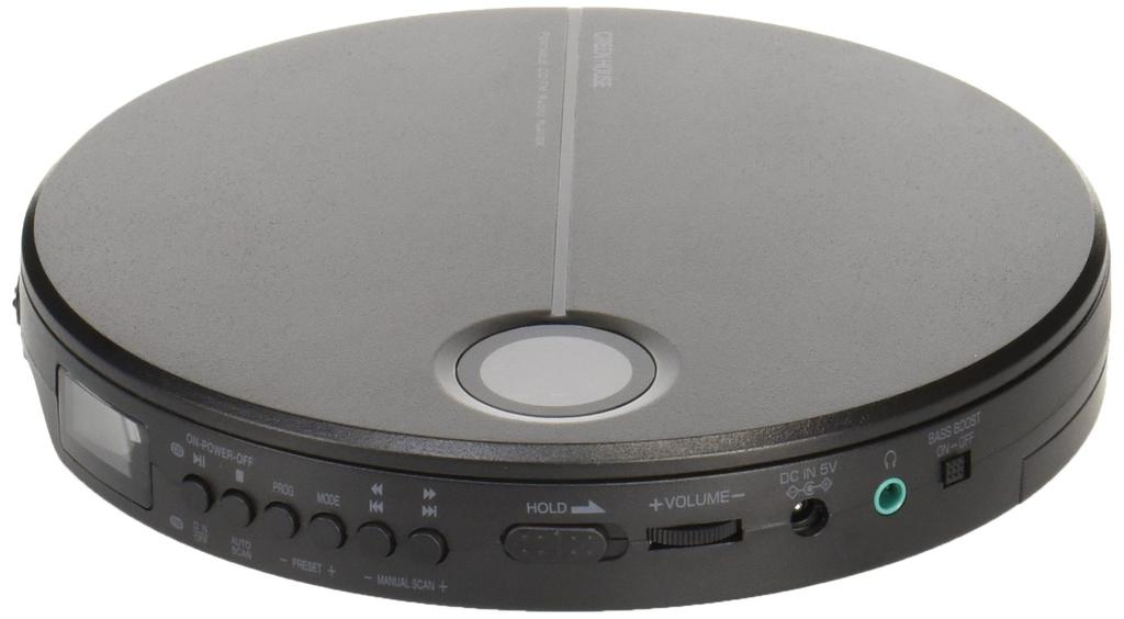 Green House Portable CD Player with FM Black Radio, GH-CDPAA-BK