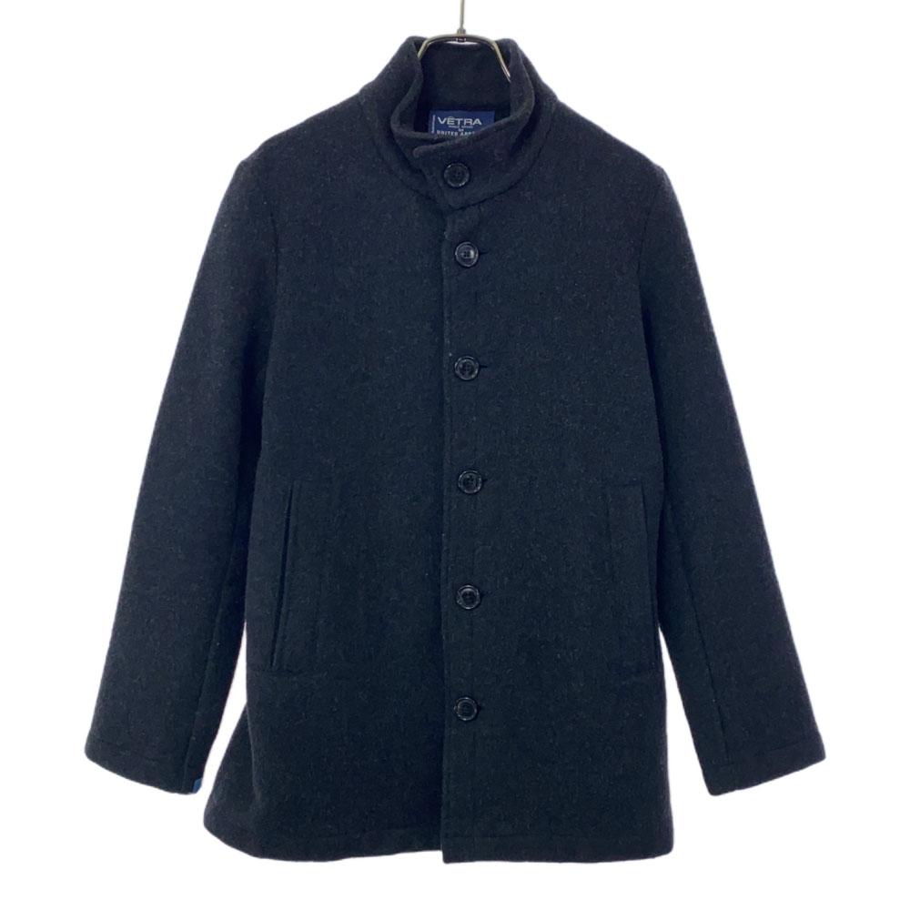 VETRA UNITED ARROWS Made In France Wool Jacket 34 Black Stand Collar Men's Used