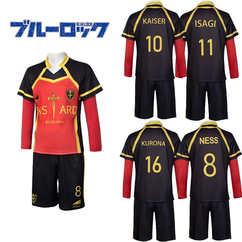 Blue Lock Jersey Cosplay Isagi Yoichi Ness Kaiser Kurona Sport Uniform Gift Suit