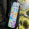 1PC Dinosaur Cartoon Colorful Sticker Print 750ml Color Plastic Sports Water Bottle Leakproof Flip Straw Lid Suitable for Sports Office Home Use