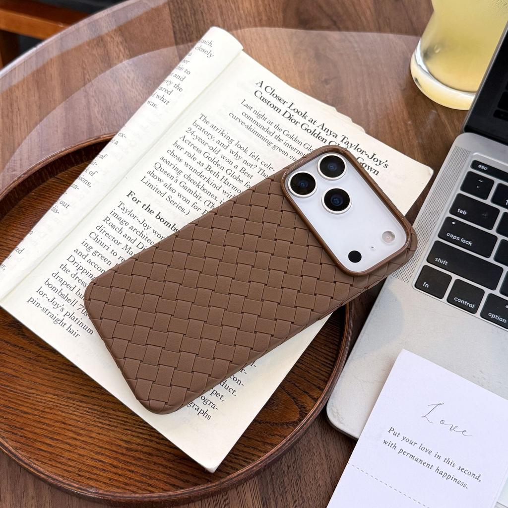 Applicable to Apple 11promax mobile phone case silicone woven pattern iPhone11/11/11 ultra-thin breathable  case