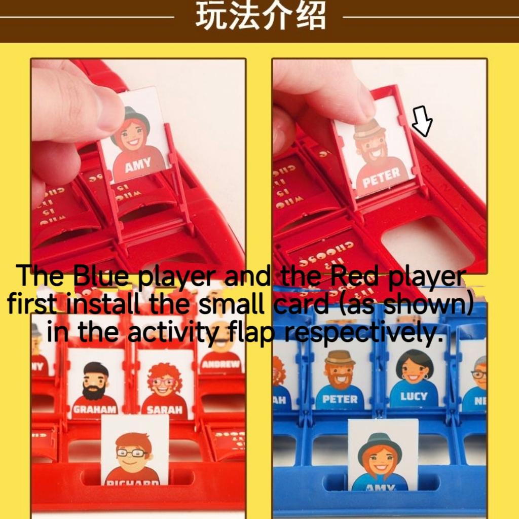 Raad Wie Ik Ben Bordspel Kinderen Educatief Interactief Speelgoed Ouder-Kind Familiefeest Draagbaar Kaartspel