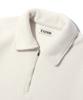 YOUHEE Boucle Half Neck Zip-Up Sweatshirts Ivory