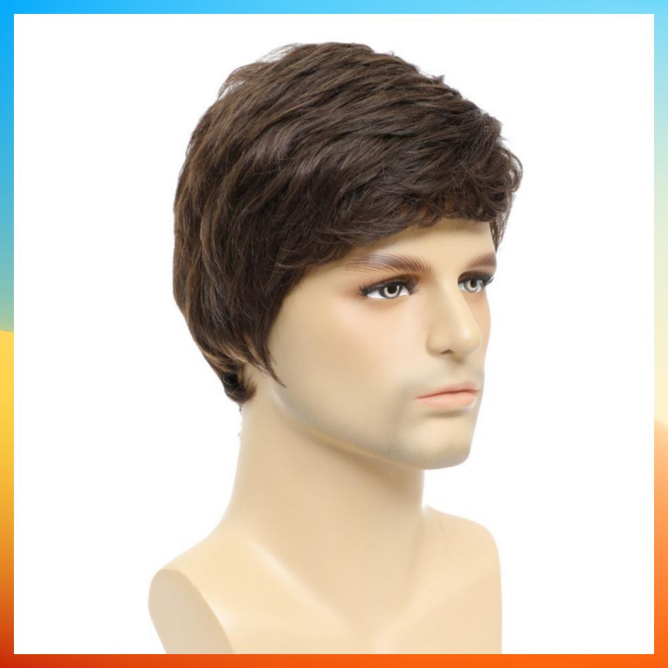 2025 European Fashion Short Straight Wig For Men HW830
