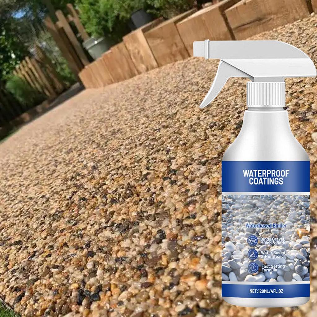120ml Mulchkleber Für Steine Versiegelung Klebstoff Stabilisator Wasserdicht Schnelltrocknendes Spray Für Außen Hof Spielplatz Terrasse Hinterhof