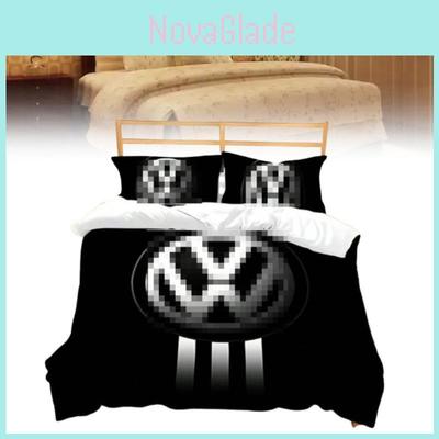 Volkswagen Digital Print Bedding Set With Active Dyeing Technique For Modern Home Decor