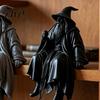 Adaptable Placement Wizard Statue 3D Printed Figurine, Small Shelf Sitter, Collectible Computer Desk Figure Desktop Ornament for Bookshelves,