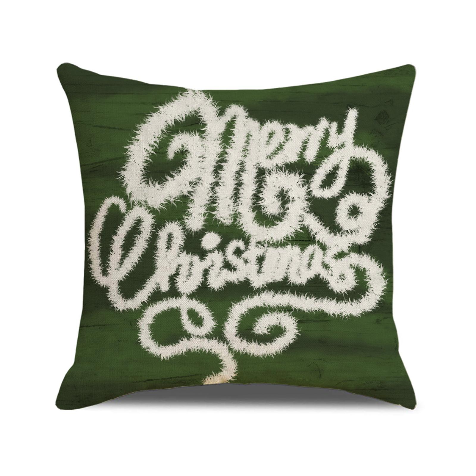 

Новая Рождественская Наволочка Льняной Набор С Принтом Наволочка Для Помещения Вечеринка Праздничное Украшение Диванная Подушка 45X45cm (pillowcase only)