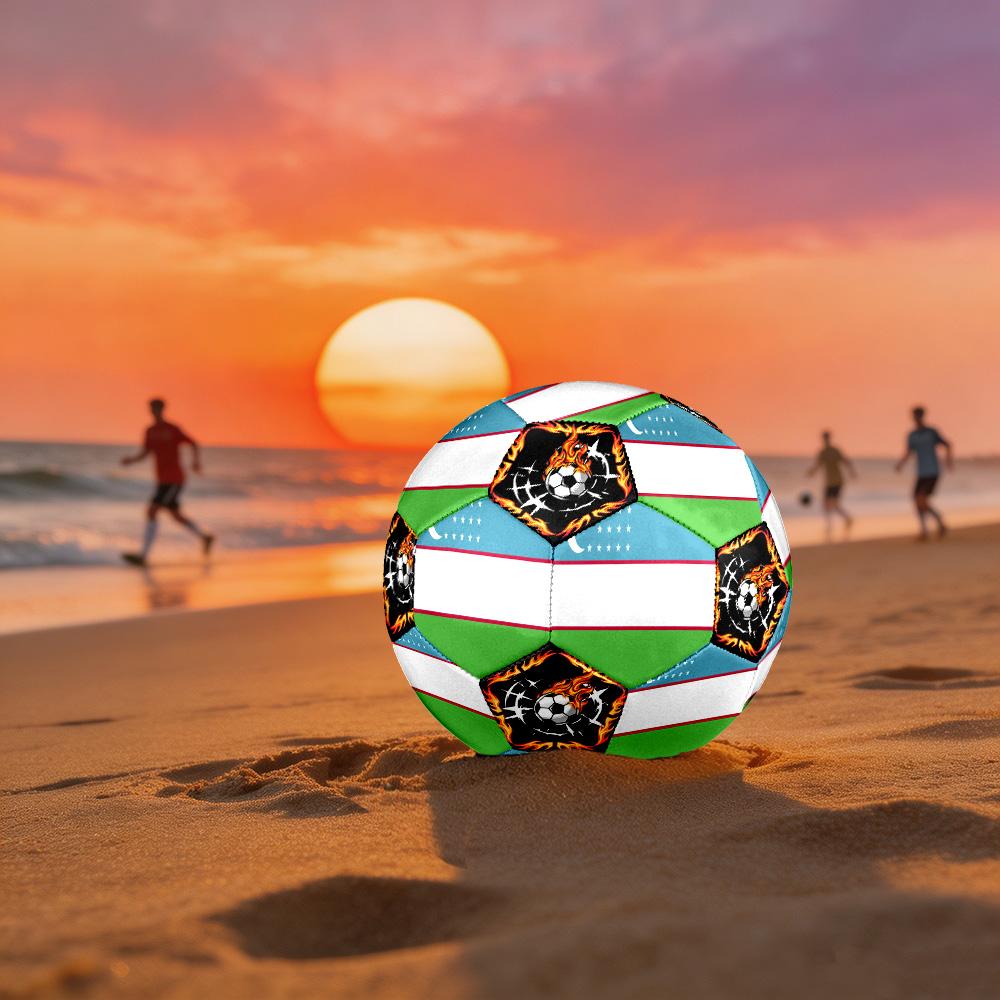 1pc Uzbekistan Sports Theme Size 5 Soccer Ball Professional Match Training Football Indoor &Outdoor Sports Ball Lightweight Durable c661