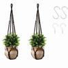 Plant Hanger Indoor Hanging Planter Basket with Wood Beads Decorative Flower Pot Holder No Tassels for Indoor Outdoor Home Decor 35 Inch (NO POTS NOT)