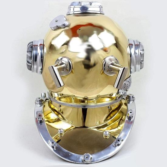US Navy Mark V Diving Helmet Scuba Diver Decorative Helmet SCA Replica Maritime Decor