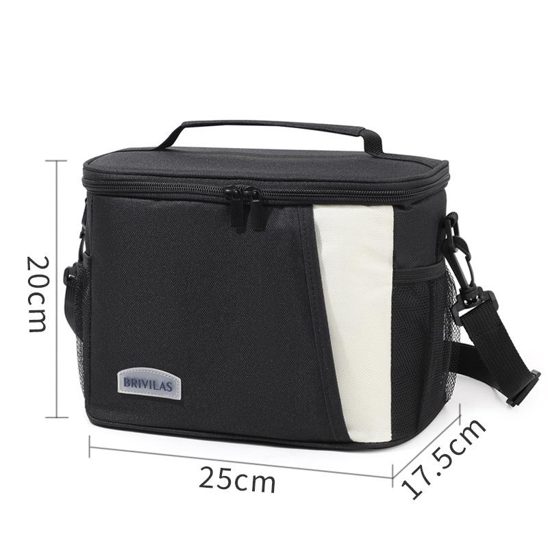 Large Capacity Color Block Insulated Crossbody Lunch Bag & Picnic Tote
