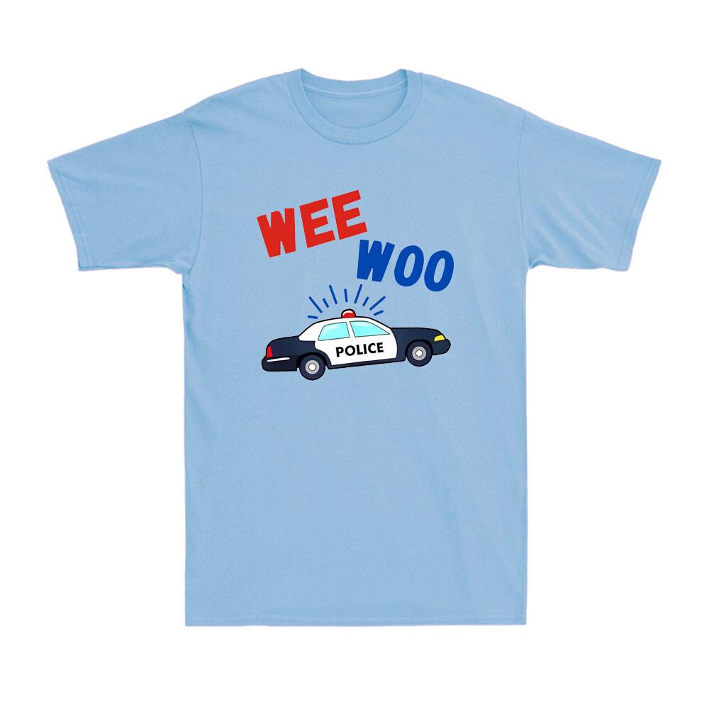 Wee Woo Police Car Funny Cute Shirt For Family Men Short Sleeve T-shirt S