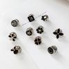 10Pcs/Set Simple Alloy Brooch Prevent Wardrobe Malfunction Botton Decor for Clothes