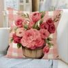 Car Pillow Cover Valentine's Day Party Sofa Decorative Pillow Cover Linen Printed Cushion