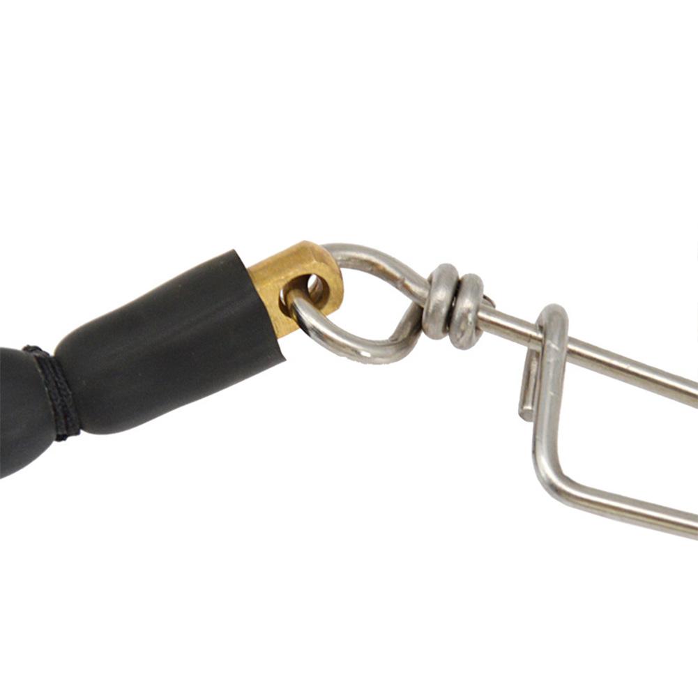 Rubber Speargun Shooting Line with Snap Swivel/Pigtail Swivel Spear Shockcord Spear Fishing Equipment for Avoiding Losing Catch
