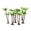 Plastic 10pcs Bonsai Craft Leaf Fake Miniature Coconut Palm Tree Artificial Plants Micro Landscape