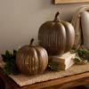 Starry Night Pumpkin with Light for Fall Halloween Thanksgiving Decorations Battery Operated Pumpkin Decoration Ornament