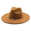 British Style Suede Top Hat Men'S Casual Big Eaves Tibetan Felt Hat Women'S Retro Cowboy Gentleman Hat