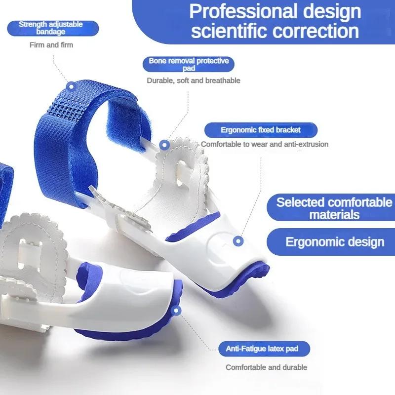 2Pcs Toe Separator Hallux Valgus Bunion Corrector Orthotics Feet Bone Straightener Adjuster Pain Relief Pedicure Foot Care Tool