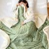 Velvet Taffeta Double-Layer Fleece Winter Blanket Quilt Cover for Office Nap