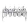 Telescopic Condiment Dispenser Dual Layers Stainless Steel Jam Pot Rack for Milk T Shop Household
