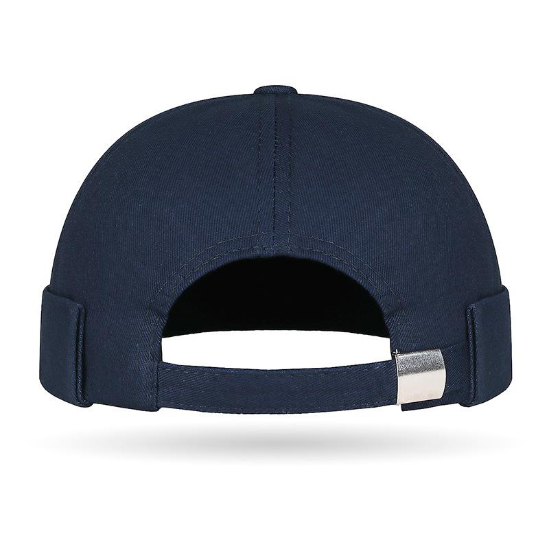 Embroidered Letter-patterned Hipster Hats Without Brims and Melon Rind Hats for Men and Women Street Hip-hop Style Domed Landlord Hats