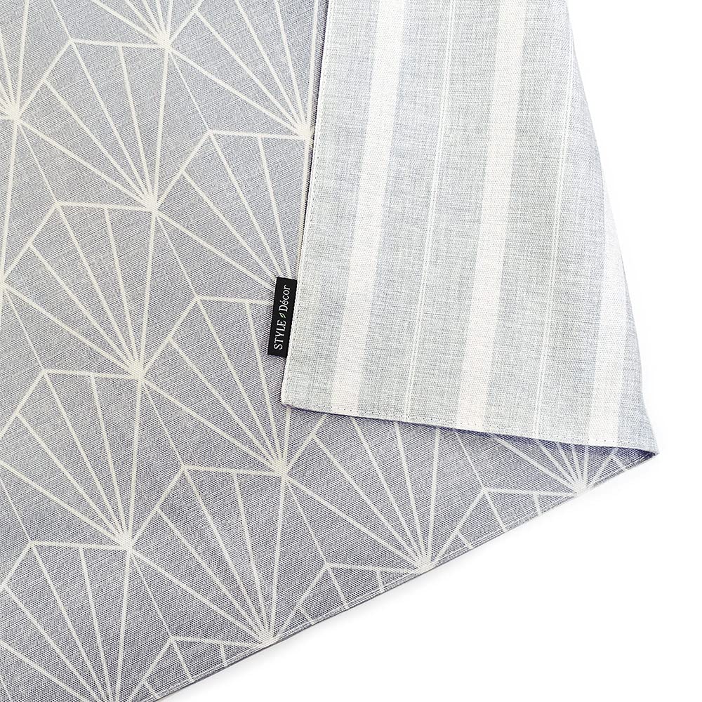 STYLE Decor Table Center X Cotton Reversible Silver Light W2601210 Runner/Table (30cm 130cm) 100%