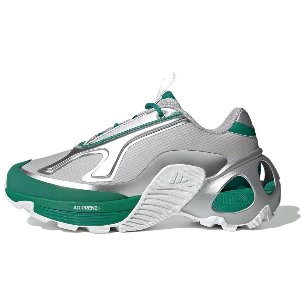 adidas Wonder Runner Moda Confortevole Sport Assorbimento degli Urti Resistente all'Usura Scarpe da Corsa Casual Basse Unisex Argento Verde JP5266