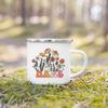 Personalised Flower with Name Coffee Cup Drinks Water Mug Custom Enamel Camping Mug Outdoor Cups Festive Birthday Gift for Her